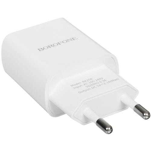 Купить Сетевое зарядное устройство Borofone BA20A Sharp белый  5367547. Характеристики, отзывы и цены в Донецке