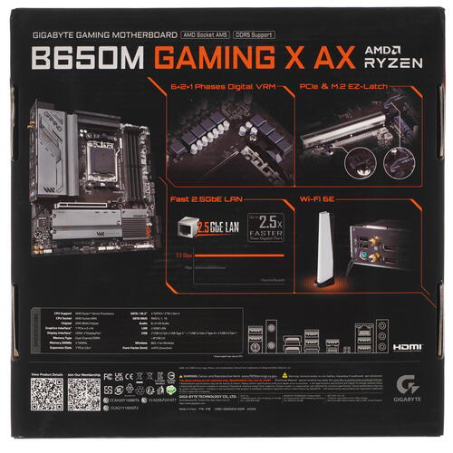Купить Материнская плата GIGABYTE B650M GAMING X AX  5080782. Характеристики, отзывы и цены в Донецке