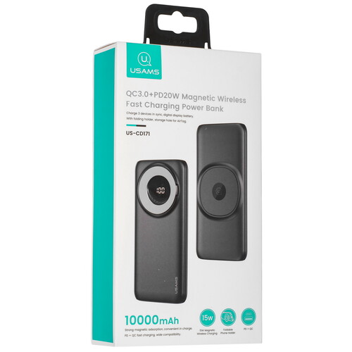 Купить Портативный аккумулятор USAMS US-CD171 черный  5480330. Характеристики, отзывы и цены в Донецке