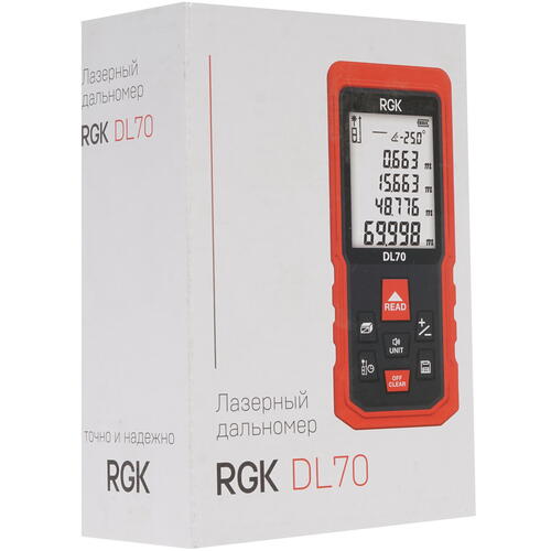 Купить Лазерный дальномер RGK DL70  1262648. Характеристики, отзывы и цены в Донецке