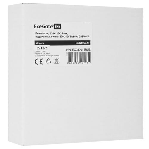 Купить Вентилятор ExeGate EX12025BAT [EX289014RUS]  5354946. Характеристики, отзывы и цены в Донецке