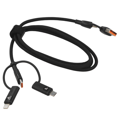 Купить Кабель круглый USAMS Lightning 8-pin, micro USB, USB Type-C - USB 2.0 Type-A, USB Type-C черный 1.2 м  5480366. Характеристики, отзывы и цены в Донецке