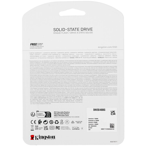 Купить 4000 ГБ M.2 NVMe накопитель Kingston NV3  5609408. Характеристики, отзывы и цены в Донецке