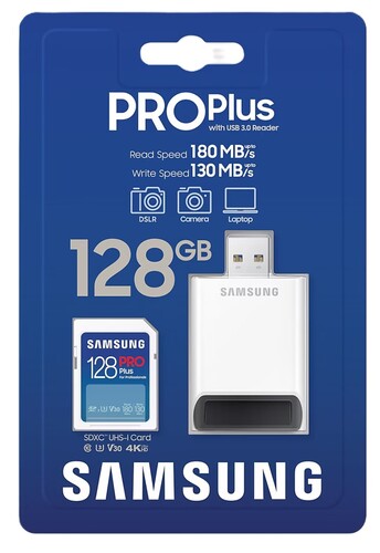 Купить Карта памяти Samsung PRO Plus SDXC 128 ГБ  5464653. Характеристики, отзывы и цены в Донецке