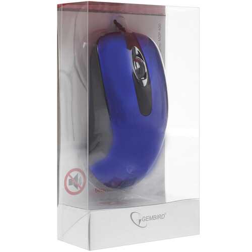 Купить Мышь проводная Gembird MOP-400-B  синий  1110151. Характеристики, отзывы и цены в Донецке