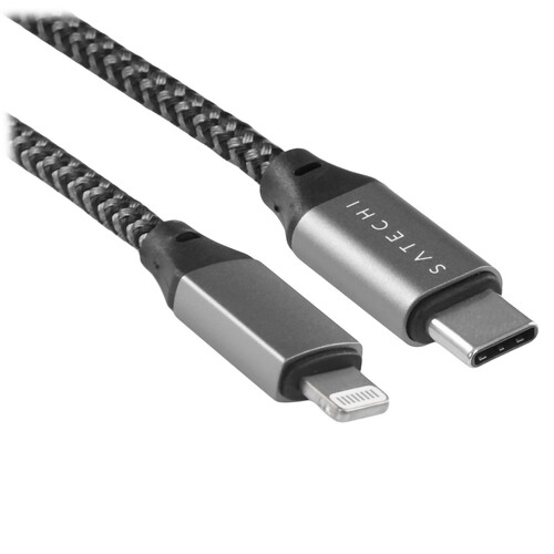 Купить Кабель круглый Satechi Lightning 8-pin MFI - USB Type-C серый 0.25 м  9073173. Характеристики, отзывы и цены в Донецке