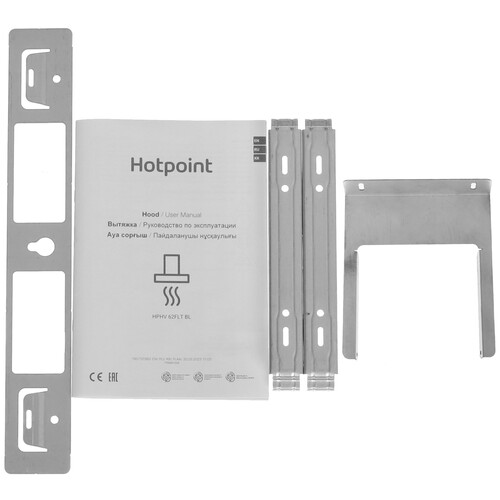 Купить Вытяжка наклонная Hotpoint HPHV 62FLT BL черный/черный  9006751. Характеристики, отзывы и цены в Донецке