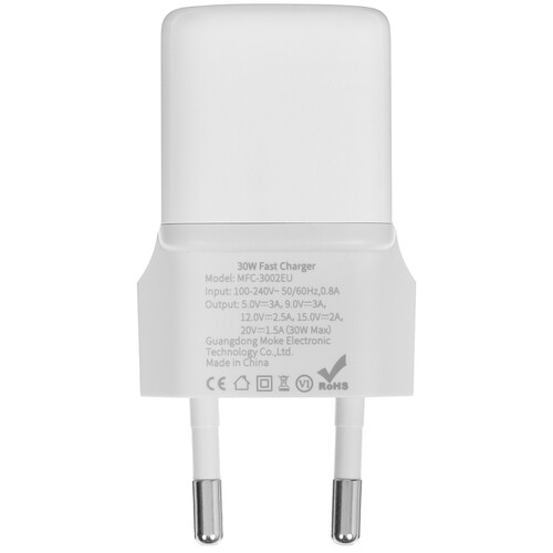 Купить Сетевое зарядное устройство MOCOLL Flash Series 30W белый  5470419. Характеристики, отзывы и цены в Донецке