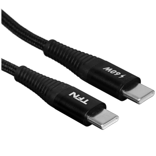 Купить Кабель круглый TFN USB Type-C - USB Type-C черный 1.2 м  5616516. Характеристики, отзывы и цены в Донецке