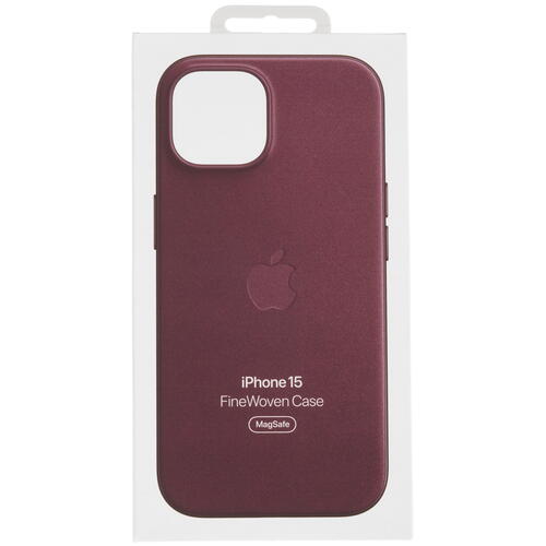 Купить Накладка  Apple FineWoven Case для Apple iPhone 15 бордовый  5432393. Характеристики, отзывы и цены в Донецке