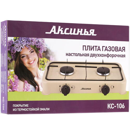 Купить Газовая плитка АКСИНЬЯ КС-106 бежевый  8192948. Характеристики, отзывы и цены в Донецке