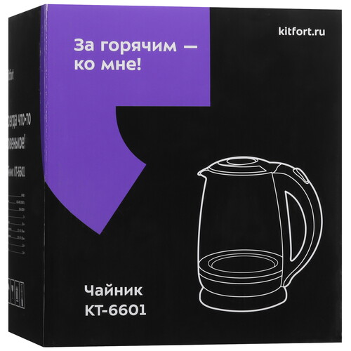 Купить Электрочайник Kitfort КТ-6601 бежевый  9038320. Характеристики, отзывы и цены в Донецке