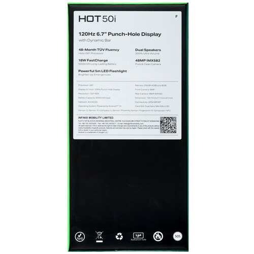 Купить 6.7" Смартфон Infinix HOT 50i 256 ГБ черный  5488690. Характеристики, отзывы и цены в Донецке