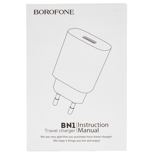Купить Сетевое зарядное устройство Borofone BN1 белый  5474818. Характеристики, отзывы и цены в Донецке
