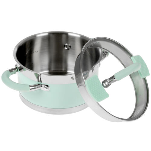 Купить Кастрюля Lara Mint LR02-540 1.7 л 16 см  8192703. Характеристики, отзывы и цены в Донецке