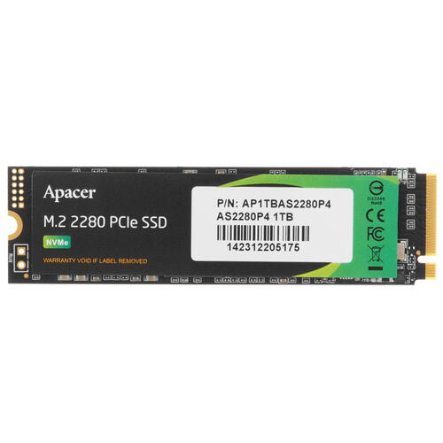 Купить 1000 ГБ M.2 NVMe накопитель Apacer AS2280P4 [AP1TBAS2280P4-1]  1672363. Характеристики, отзывы и цены в Донецке