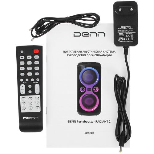 Купить Портативная аудиосистема Denn DPS235, черный  5087622. Характеристики, отзывы и цены в Донецке