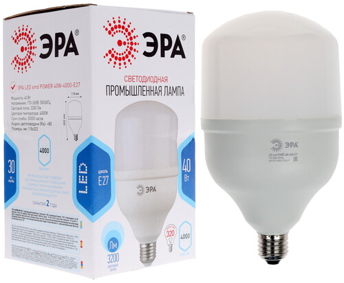 Купить Лампа светодиодная ЭРА LED POWER 40W-4000-E27  1118609. Характеристики, отзывы и цены в Донецке