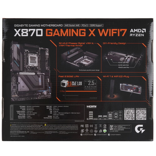 Купить Материнская плата GIGABYTE X870 GAMING X WIFI7  5492080. Характеристики, отзывы и цены в Донецке