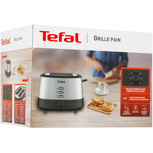 Купить Тостер Tefal TT520D10 Grille Pain серебристый  5323281. Характеристики, отзывы и цены в Донецке