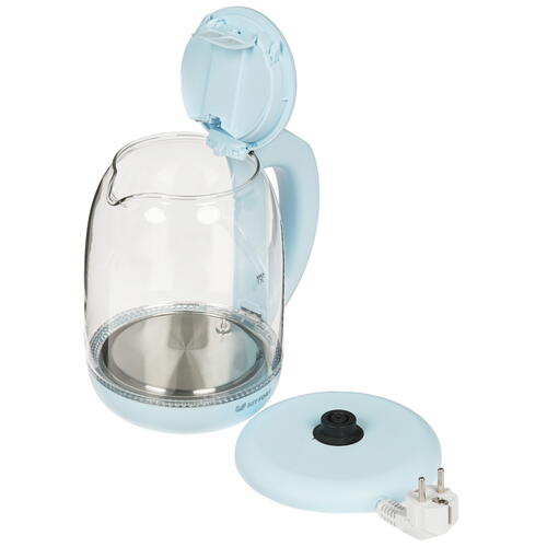 Купить Электрочайник Kitfort KT-640-1 голубой  8123878. Характеристики, отзывы и цены в Донецке