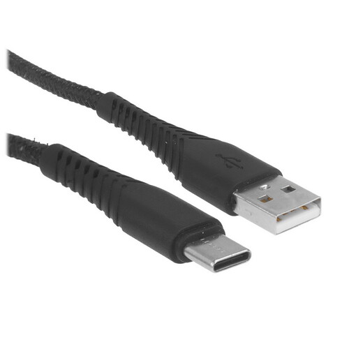 Купить Кабель круглый BoraSCO USB Type-C - USB 2.0 Type-A черный 1 м  5614076. Характеристики, отзывы и цены в Донецке