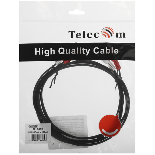 Купить Кабель соединительный   Telecom RCA x2 - RCA x2 черный  5471370. Характеристики, отзывы и цены в Донецке