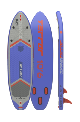 Купить SUP-доска TERROR SUP 10'6*33"*6" COMPASS, синий  9131494. Характеристики, отзывы и цены в Донецке