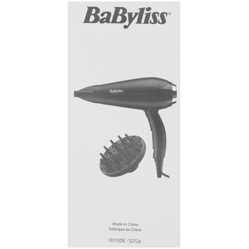 Купить Фен BaByliss D572DE черный/серебристый  9925669. Характеристики, отзывы и цены в Донецке