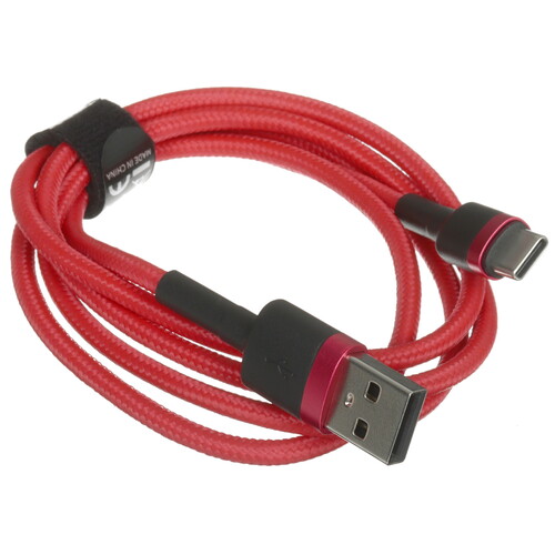 Купить Кабель круглый Baseus USB Type-C - USB 2.0 Type-A красный 1 м  9167110. Характеристики, отзывы и цены в Донецке