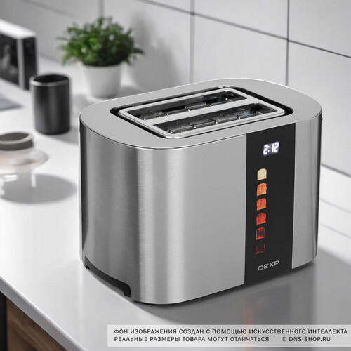 Купить Тостер DEXP DT-M800D серебристый  9116629. Характеристики, отзывы и цены в Донецке