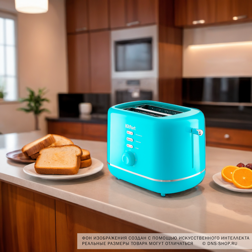 Купить Тостер Kitfort KT-2050-3 голубой  5343954. Характеристики, отзывы и цены в Донецке