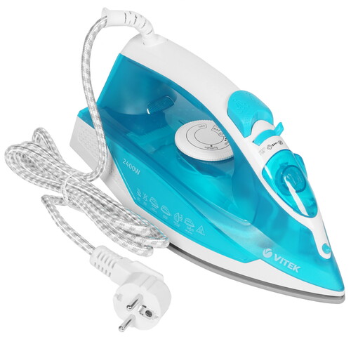 Купить Утюг VITEK VT-8307 B голубой  8117979. Характеристики, отзывы и цены в Донецке
