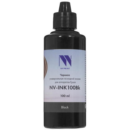 Купить Чернила водорастворимые NV Print NV-INK100Bk черный  9925322. Характеристики, отзывы и цены в Донецке