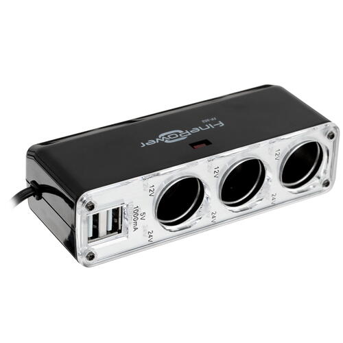 Купить Разветвитель автоприкуривателя FinePower FP-302  1009423. Характеристики, отзывы и цены в Донецке
