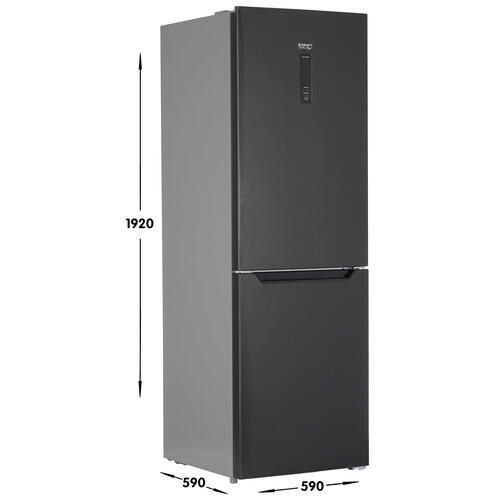 Купить Холодильник с морозильником   KRAFT TNC-NF403D серебристый  5327661. Характеристики, отзывы и цены в Донецке