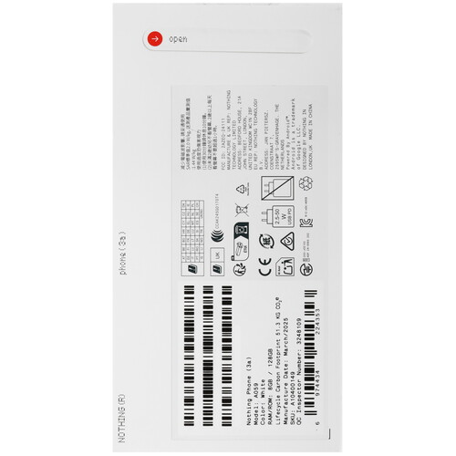 Купить 6.77" Смартфон Nothing Phone 3A 128 ГБ белый  5618669. Характеристики, отзывы и цены в Донецке