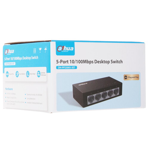Купить Коммутатор Dahua DH-PFS3005-5ET  9255512. Характеристики, отзывы и цены в Донецке