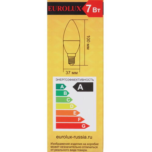 Купить Лампа светодиодная Eurolux LL-E-C37-7W-230-2.7K-E14  5401704. Характеристики, отзывы и цены в Донецке