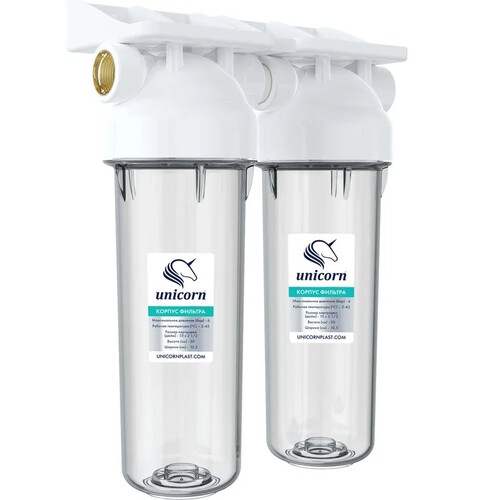 Купить Корпус для магистрального фильтра Unicorn KSBP 1/2 DUO  9313629. Характеристики, отзывы и цены в Донецке