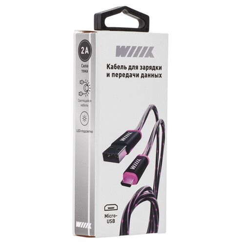 Купить Кабель круглый WIIIX micro USB - USB 2.0 Type-A черный 1.2 м  5488298. Характеристики, отзывы и цены в Донецке