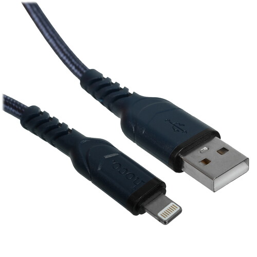Купить Кабель круглый Hoco Lightning 8-pin - USB 2.0 Type-A синий 2 м  5475126. Характеристики, отзывы и цены в Донецке