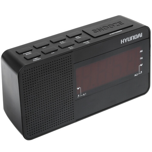 Купить Часы радиобудильник Hyundai H-RCL200 черный  1251335. Характеристики, отзывы и цены в Донецке