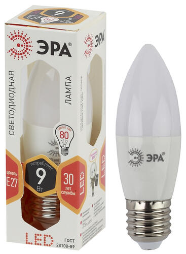 Купить Лампа светодиодная ЭРА LED B35-9W-827-E27  5417638. Характеристики, отзывы и цены в Донецке