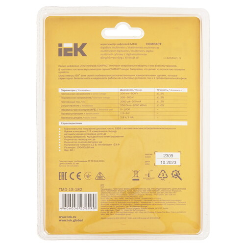 Купить Мультиметр IEK Compact M182  5302027. Характеристики, отзывы и цены в Донецке