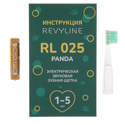 Купить Электрическая зубная щетка Revyline RL 025 Baby Panda зеленый  9081262. Характеристики, отзывы и цены в Донецке