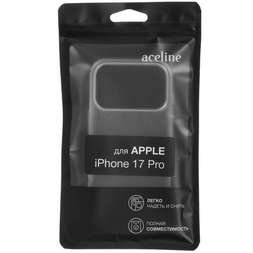 Купить Накладка  Aceline Silicone для Apple iPhone 17 Pro прозрачный  9270384. Характеристики, отзывы и цены в Донецке