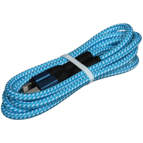 Купить Кабель круглый WIIIX Lightning 8-pin - USB 2.0 Type-A синий 1 м  5497274. Характеристики, отзывы и цены в Донецке