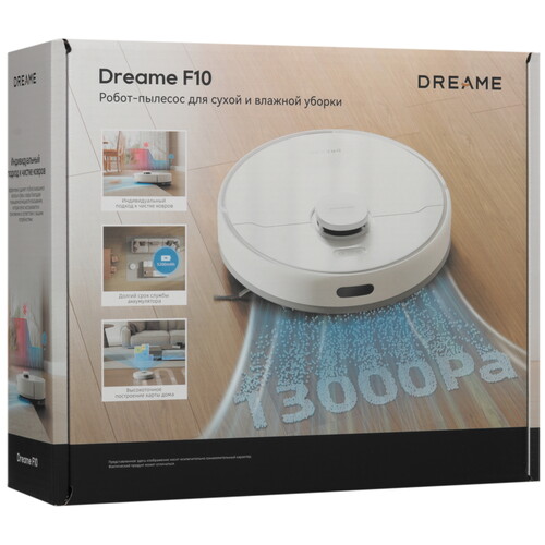 Купить Робот-пылесос Dreame F10 белый  5622836. Характеристики, отзывы и цены в Донецке
