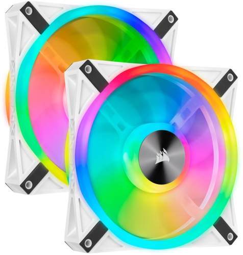 Купить Комплект вентиляторов Corsair iCUE QL140 RGB Dual Fan Kit with Lighting Node CORE [CO-9050106-WW] белый  4758637. Характеристики, отзывы и цены в Донецке
